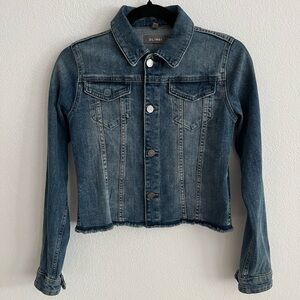 Girls DL1961 Frayed Denim Jean Jacket